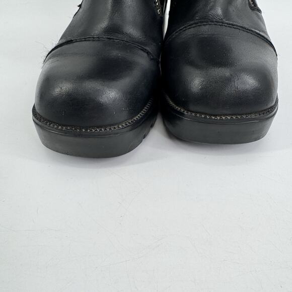 Vintage Harley-Davidson Tall Boots Women 6 Black Riding Eagle Logo Leather - Picture 9 of 16